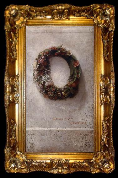 framed  John La Farge Wreath of Flowers, ta009-2